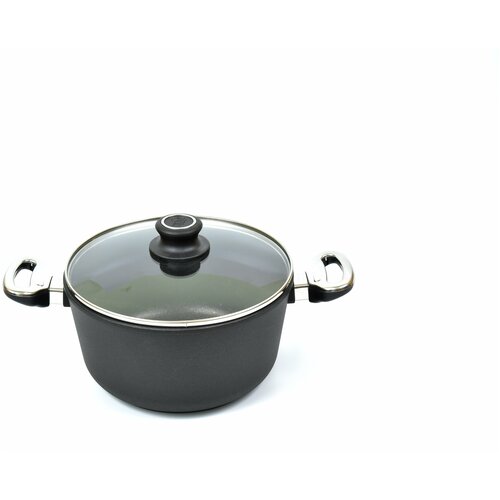Кастрюля BAF GIGANT Newline Induction с жаропрочной крышкой BAF d-28 см, h-13 см, 6,5 л с двумя боковыми ручками
