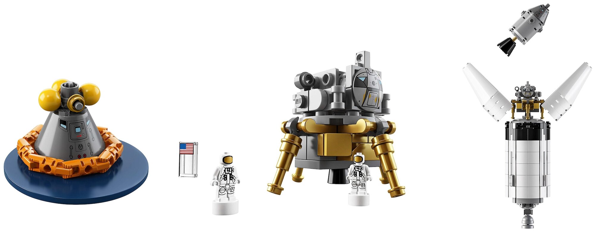 Конструктор LEGO IDEAS @Ракетно-космическая система NASA "Сатурн-5 - Апполон" 92176 - фото №7