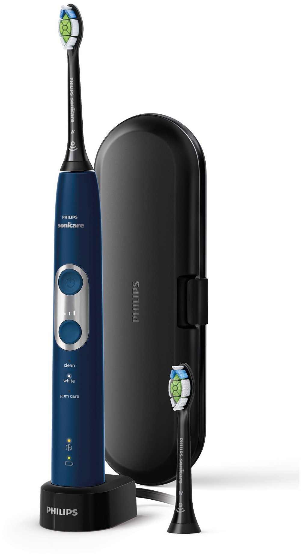 Электрическая звуковая зубная щетка Philips Sonicare ProtectiveClean 6100 HX6871/47, темно-синий - фотография № 1