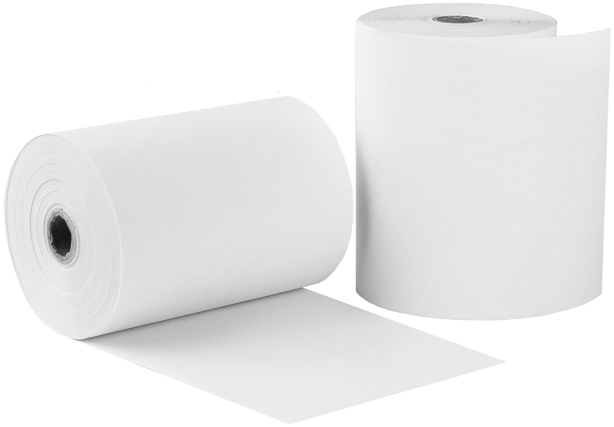 фото Кассовая чековая термо лента белая / чеки для Мобильных Касс/ чек лента / термобумага , 80 мм (диаметр 55 мм, длина 50 м, втулка 12 мм)