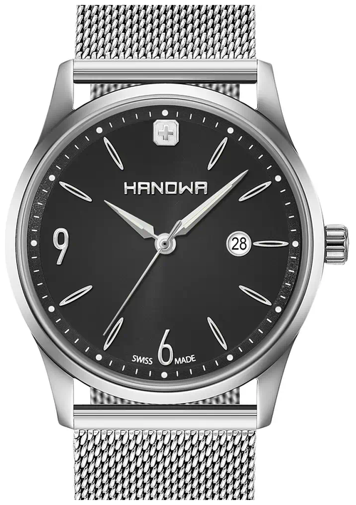Наручные часы HANOWA Classic, черный, серебряный