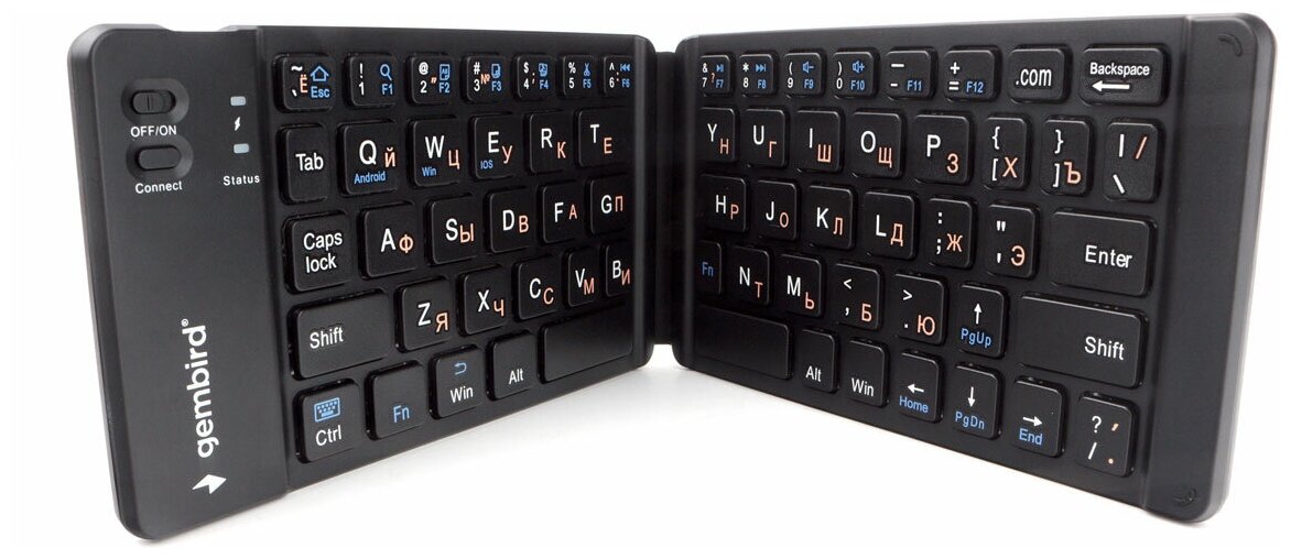 Беспроводная клавиатура Gembird KBW-6, Bluetooth ,67 клавиш, складная, ультратонкая