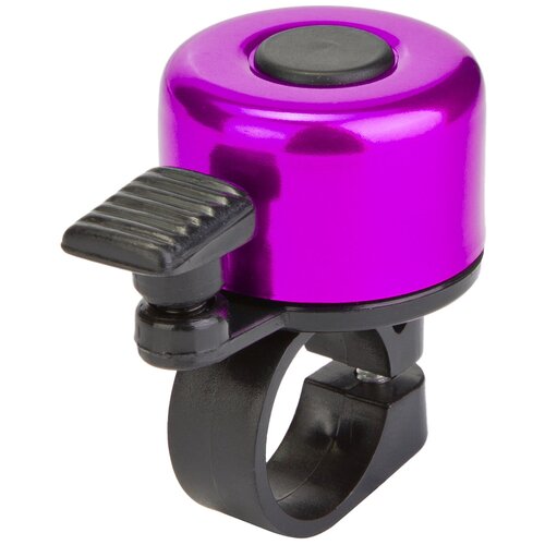 фото Stels звонок 11a-04 алюминий/пластик, чёрно-пурпурный