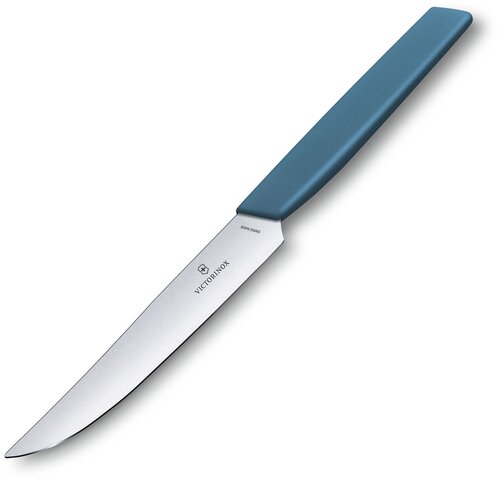 Нож для стейка VICTORINOX Swiss Modern, прямое лезвие 12 см, васильково-синий 6.9006.122