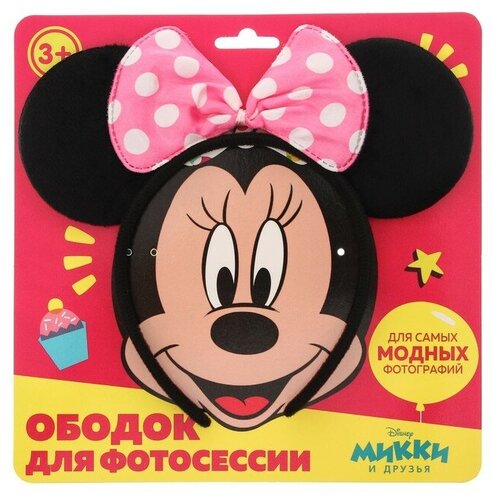 ободок 1 toy розовый Ободок для фотосессии Ушки Минни, Минни Маус микс