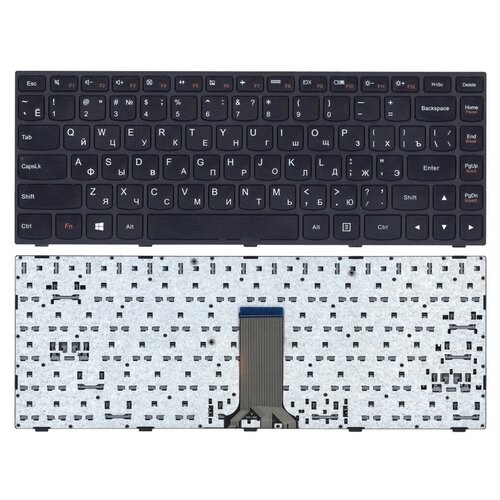 Клавиатура для ноутбука Lenovo Flex 14 G40-30 G40-70 черная с черной рамкой без подсветки 1363₽