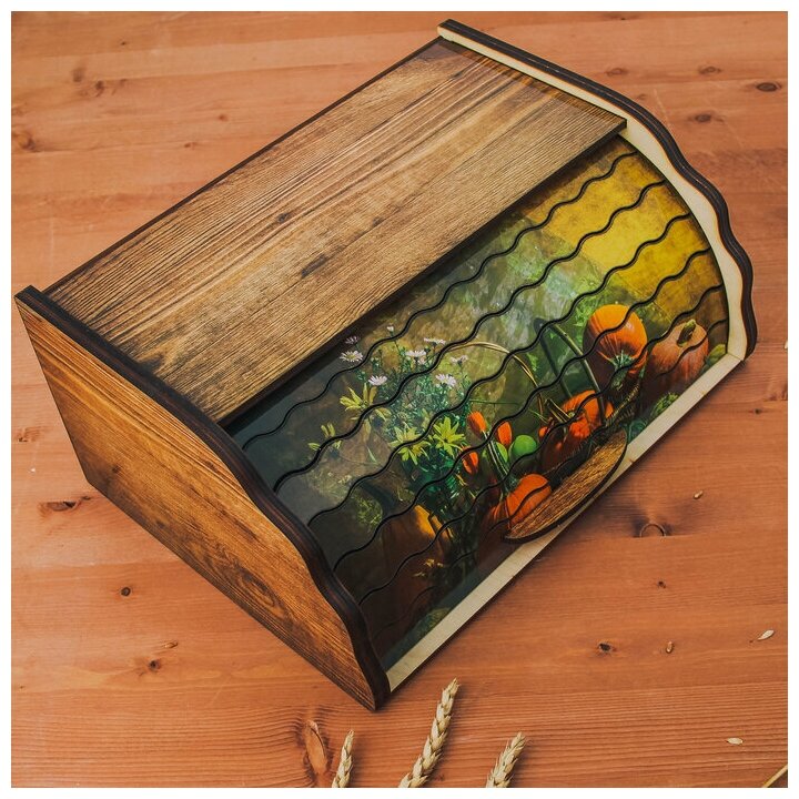 Хлебница деревянная «Поляна», 28×38,5×18 см - фотография № 1