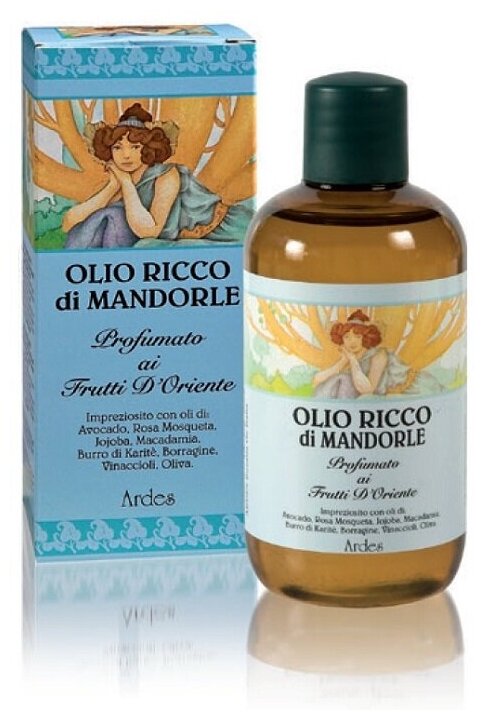 Ardes Масло сладкого миндаля для тела Восточные фрукты. Olio ricco di Mandorle Frutti d Oriente 250 ml Италия