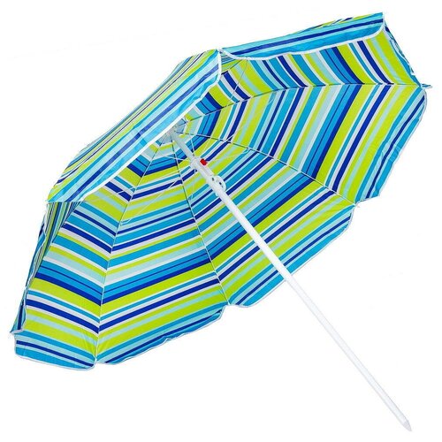 Зонт пляжный 160 см, с наклоном, 8 спиц, мет-л, Разноцветные листья, LG01