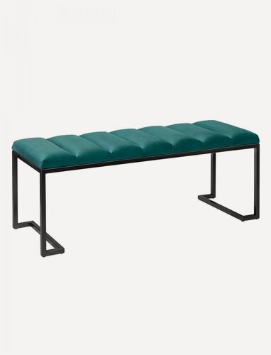 Изображение товара Банкетка в прихожую, спальню GREENWEEN OMEGA, черный каркас, сидение велюр цвет Nefrit, Bulon, 1100х400х435