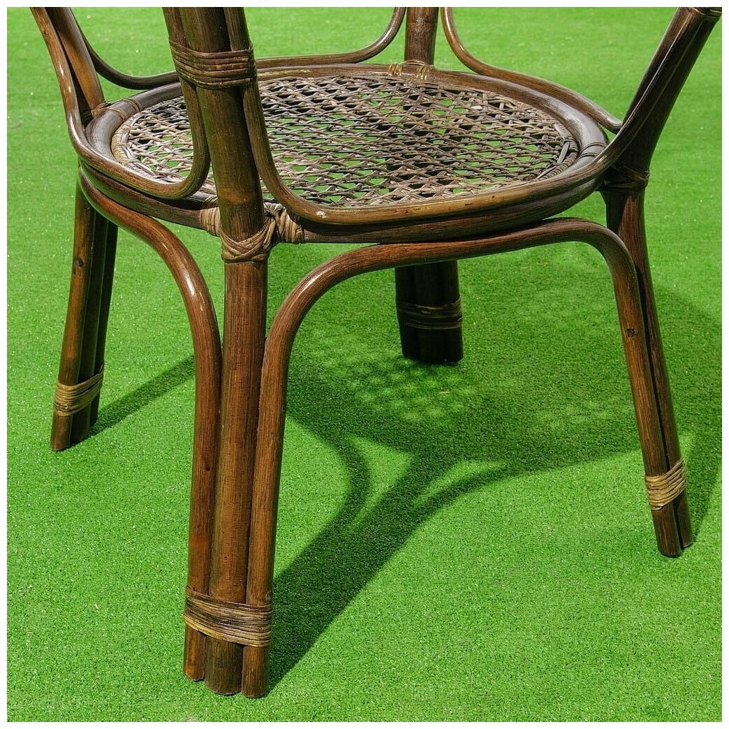 Мебель садовая Флоренция, стол, 80.5х81х76 см, 4 кресла, подушка бежевая - фотография № 10
