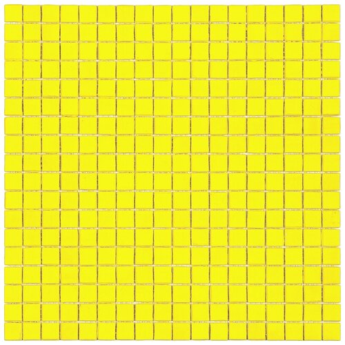 Мозаика одноцветная чип 15 стекло Alma NC709 желтый квадрат глянцевый