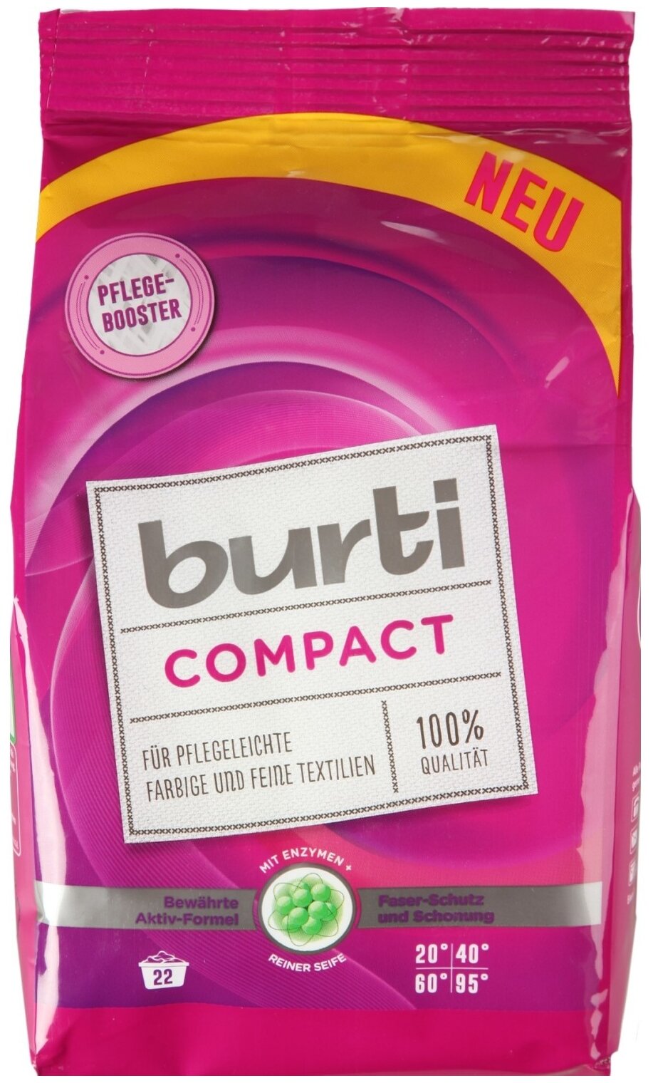 Порошок концентрированный BURTI Compact для стирки цветного и тонкого белья 1,1 кг