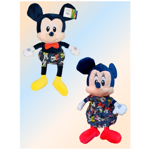 Мягкие игрушки Микки и Минни Маус 2 штуки по 70 СМ гамбия 1997г персонажи уолта диснея минни маус мл