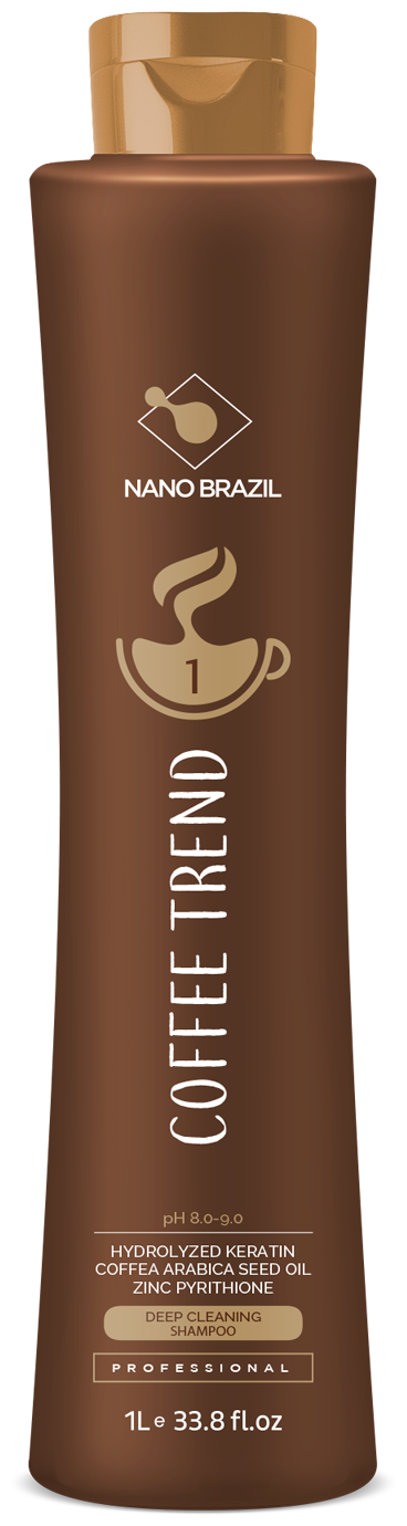 Шампунь для кератинового выпрямления COFFEE TREND, шаг 1, 1000 мл