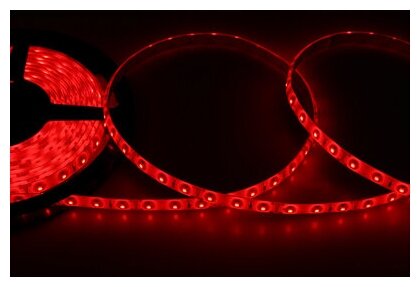 Светодиодная лента силикон, 8 мм, IP65, SMD 2835, 60 LED/m, 12 V, цвет свечения красный