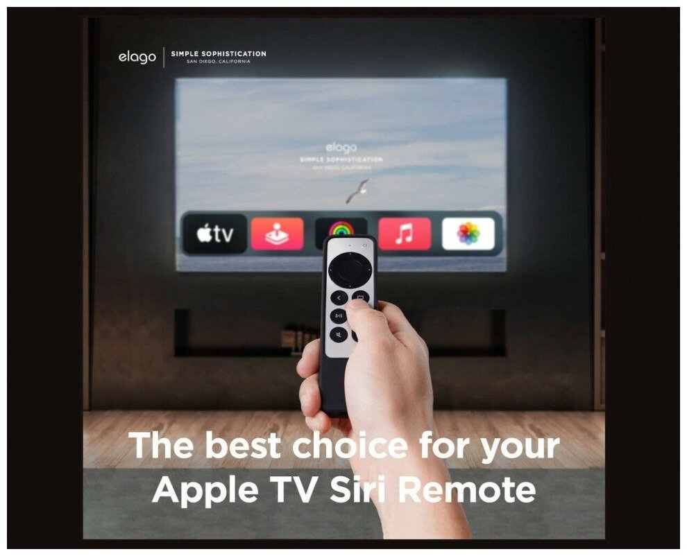 Чехол Elago R2 Slim Case для пульта Apple TV (2021) черный