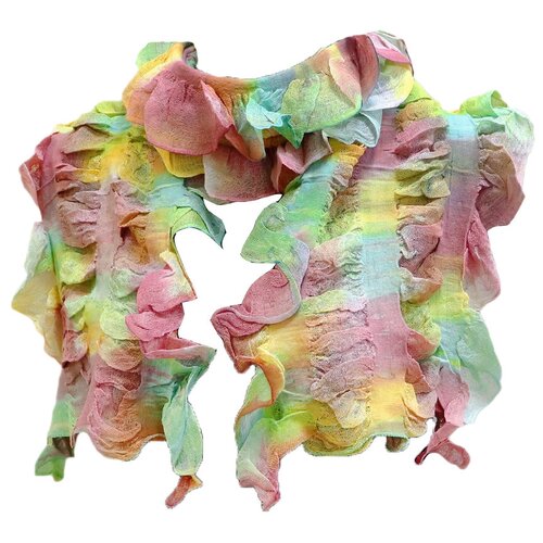 фото Шарф crystel eden,160х30 см, зеленый, желтый