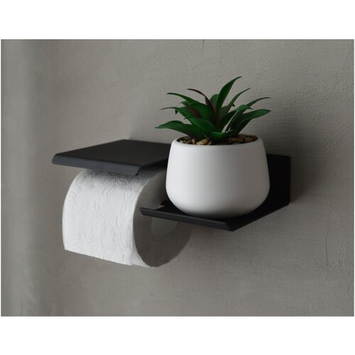 Держатель для туалетной бумаги белый BSOne / Держатель туалетной бумаги с полочкой белый
