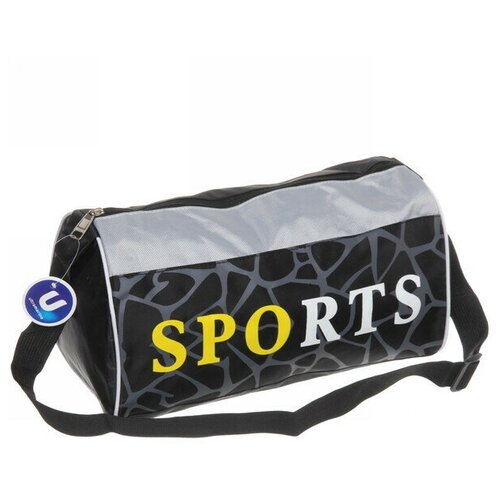 фото Сумка спортивная "sports time", принт черный , 38*21*20см восток