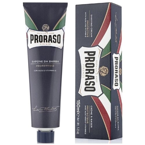Proraso Крем для бритья Алое вера и витамин Е / защита и увлажнение / Protective Aloe Shaving Cream Tube 150 мл