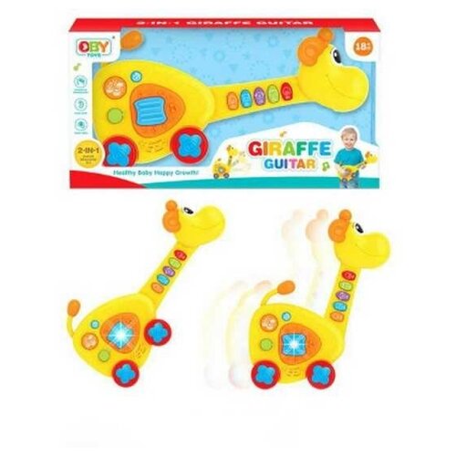 Игрушка для малышей. Жираф музыкальный центр, 2в1, со световыми и звуковыми эффектами, 43х8,5х21,5 см O-1155-no