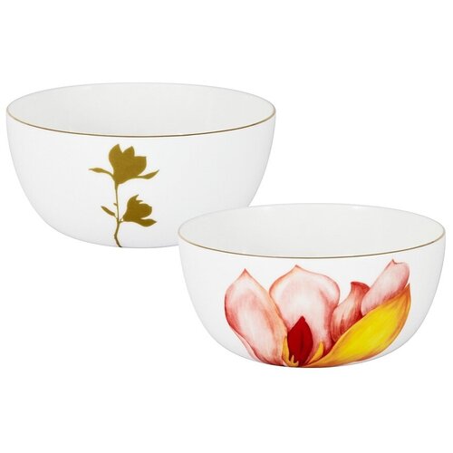 Салатник порционный Anna Lafarg Emily Magnolia 14 см, фарфор костяной, п/к