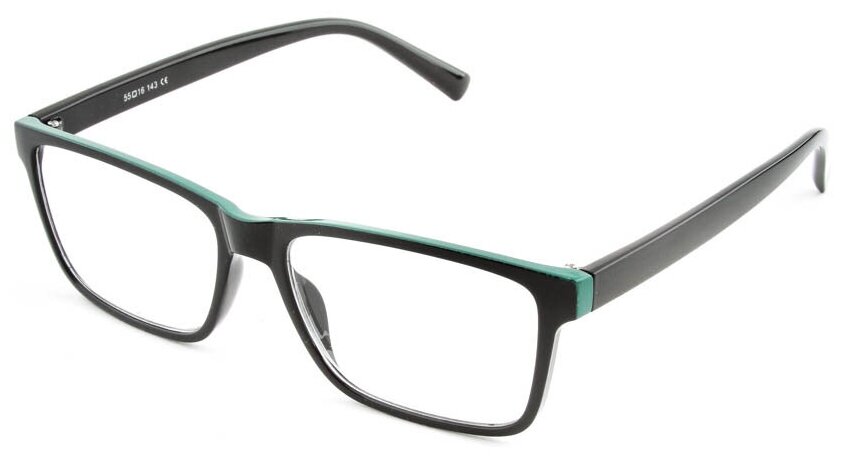 Готовые очки для чтения зеленые с диоптриями +1.00 футляр