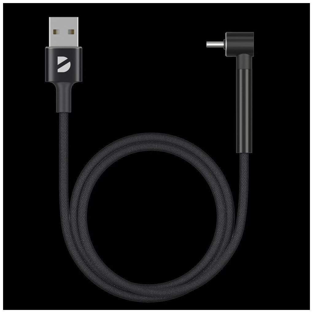 Кабель DEPPA Stand, USB A(m), USB Type-C (m), 1м, черный [72295] - фото №3