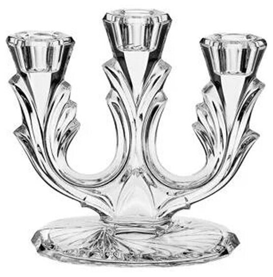 Подсвечник CRYSTAL BOHEMIA Candlesticks 3-х рожковый, 16,5 см - фотография № 2