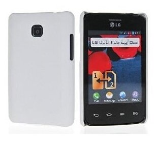 Чехол-накладка для LG Optimus L3 II Dual / E430 / E435 (Белый)
