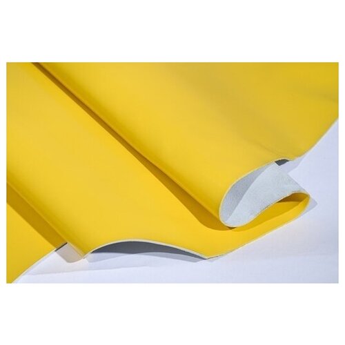 Кожа натуральная. Половинки. Зодиак желтый. 83 дм2.