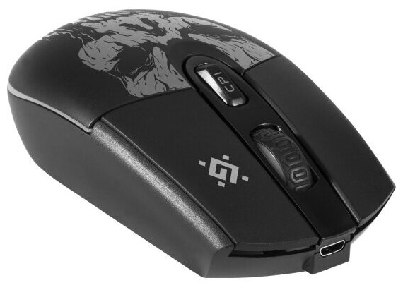 Мышь игровая беспроводная Defender Beta GM-707L LED6D400 mAh1600dpi бесшумная подсветка встроенный АКБ