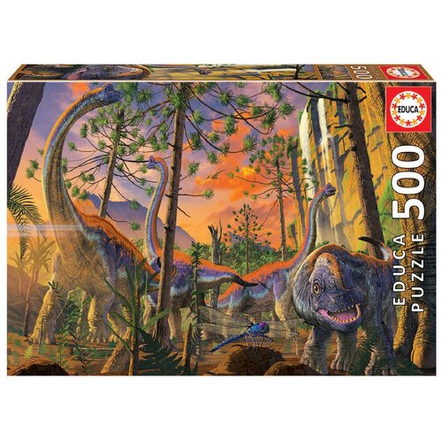 educa пазл любопытный динозавр винсент хи 500 элементов 19001 Пазл 500 деталей Любопытный динозавр. Винсент Хи