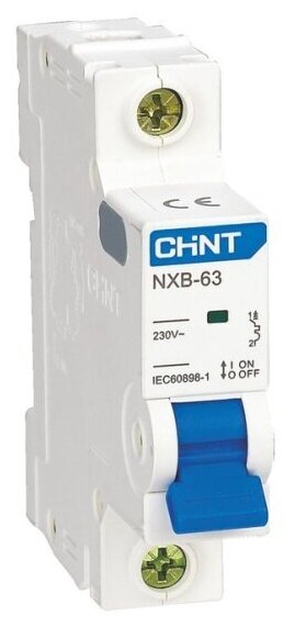 Автоматический выключатель CHINT NXB-63S 1P 20А 4.5kA х-ка C соответствует стандарту ROHS