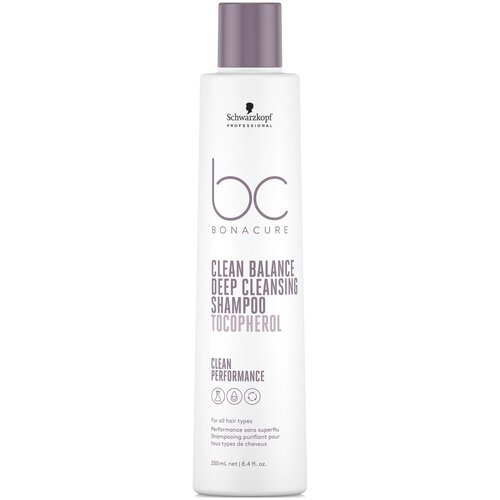 schwarzkopf professional bonacure clean balance шампунь глубокого очищения для всех типов волос 1000 мл Шампунь BONACURE CLEAN BALANCE для глубокого очищения волос SCHWARZKOPF PROFESSIONAL 250 мл