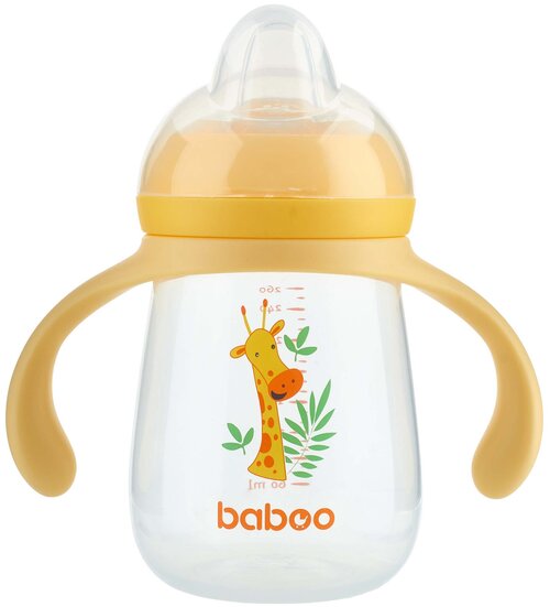 Поильник-непроливайка baboo Safari 260 мл желтый