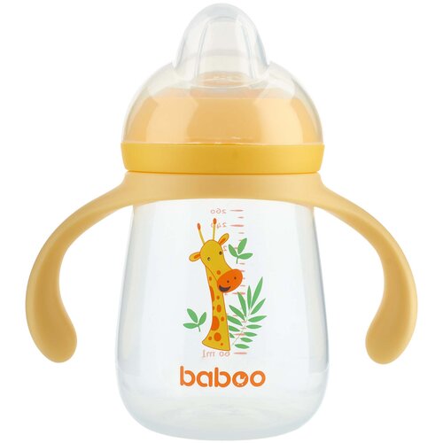 Поильник-непроливайка baboo Safari 260 мл желтый поильники baboo кружка с трубочкой safari 260 мл