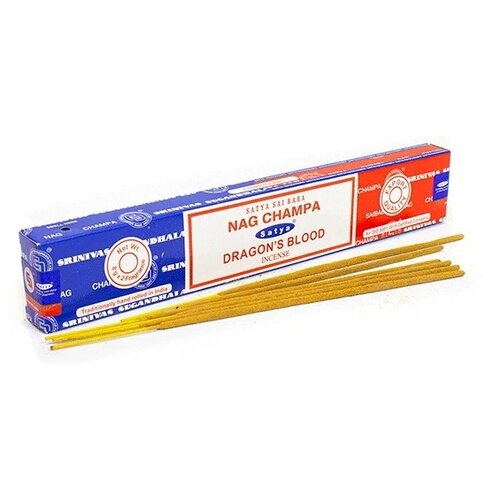 Благовония Satya NAG CHAMPA/DRAGONS BLOOD (Наг Чампа/Кровь дракона) 16г., 14 палочек