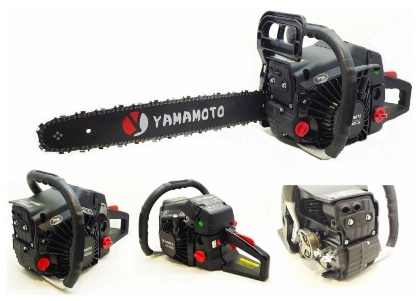 Пила цепная бензиновая YAMAMOTO CS-4552 (шины, цепь 450мм), 52СС, 6,5 л.с. 3900Вт, 9000об/мин - фотография № 2