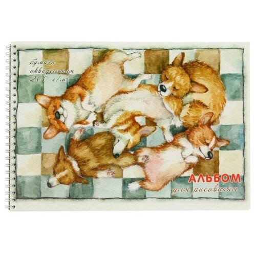 Альбом для рисования А4, 20 листов на гребне 