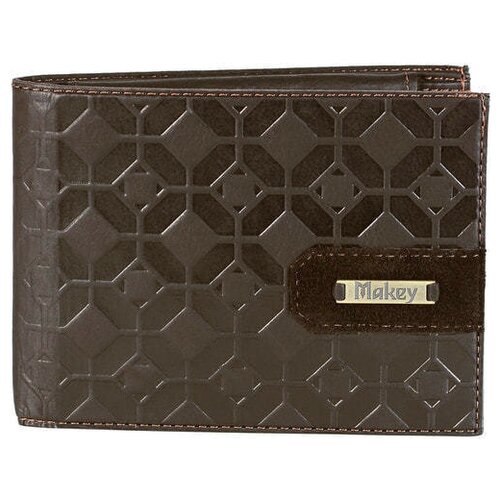 фото Кошелек из натуральной кожи. соты | коричневый макей