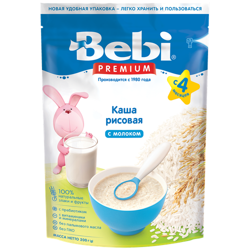 Каша молочная Bebi Premium Рисовая с 4 мес. 200 г