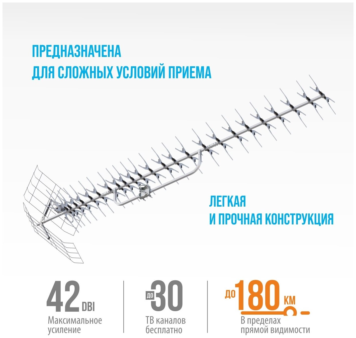 Антенна телевизионная внешняя Рэмо - фото №2