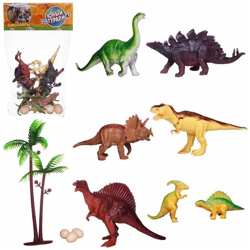 Набор фигурок ABtoys Юный натуралист, Динозавры, с аксессуарами (PT-01288) фигурки животных большая фигурка динозавра птерозавр звук