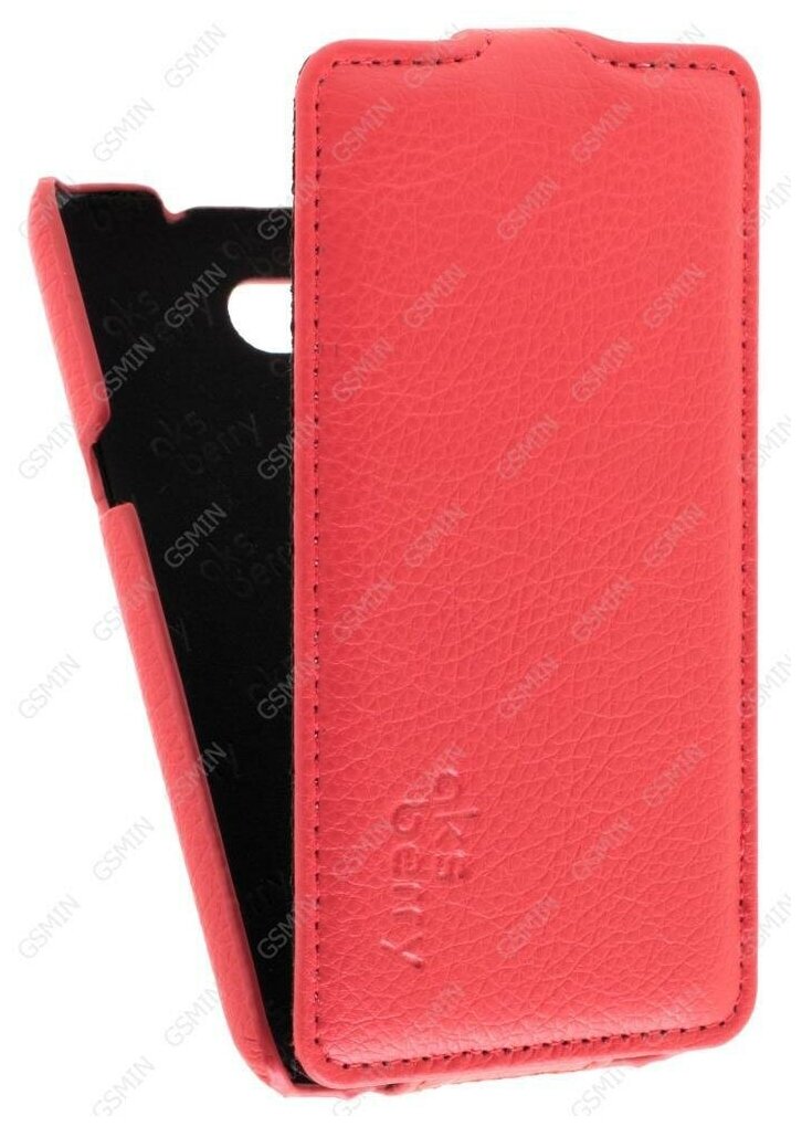 Кожаный чехол для Sony Xperia E4g Aksberry Protective Flip Case (Красный)