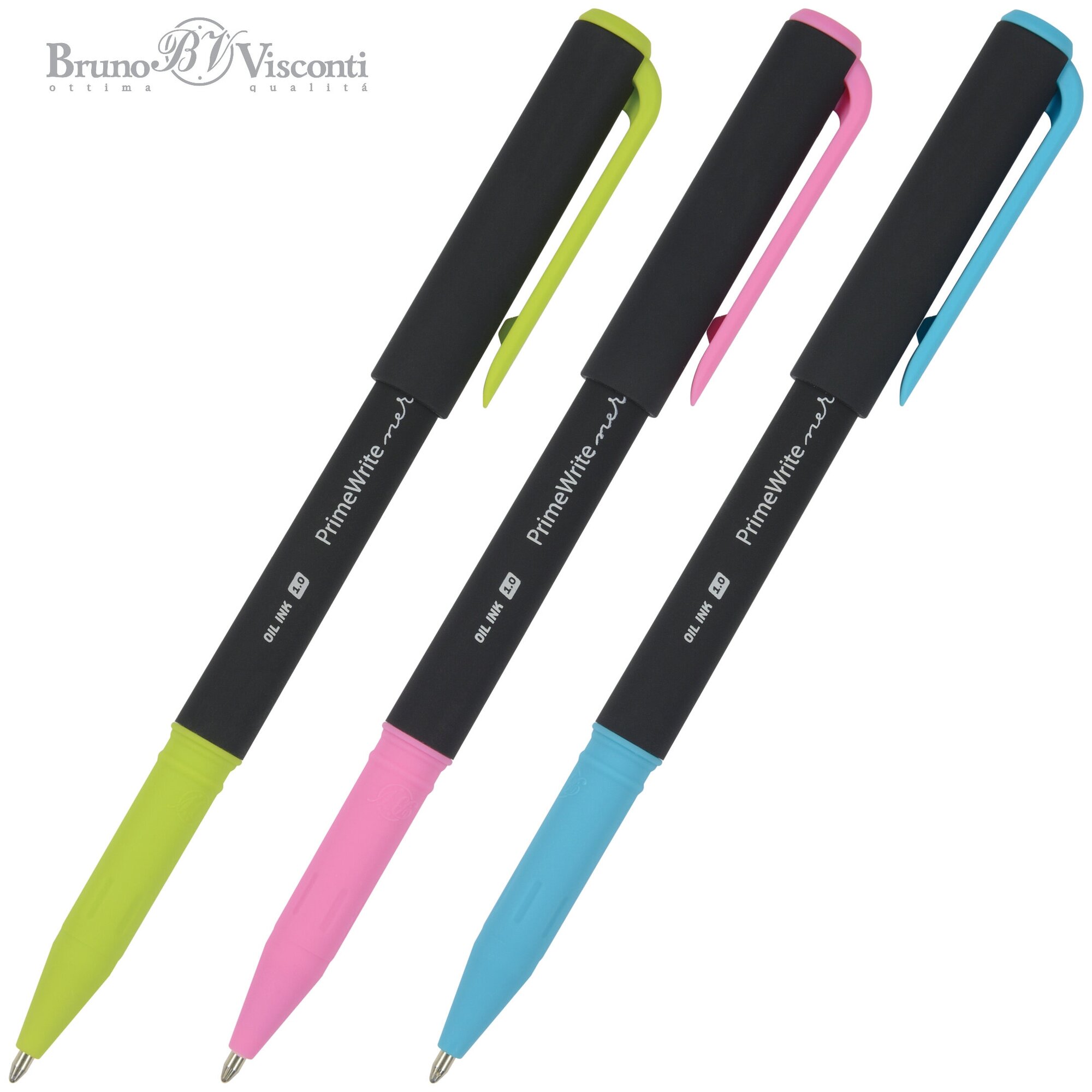 Ручка шариковая BrunoVisconti, 1 мм, синий, PrimeWrite Nero, Арт. 20-0295/01