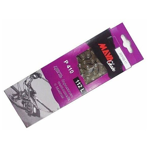 фото Цепь велосипедная на 112 звеньев с замком на 1 ск. велосипеды "maya"