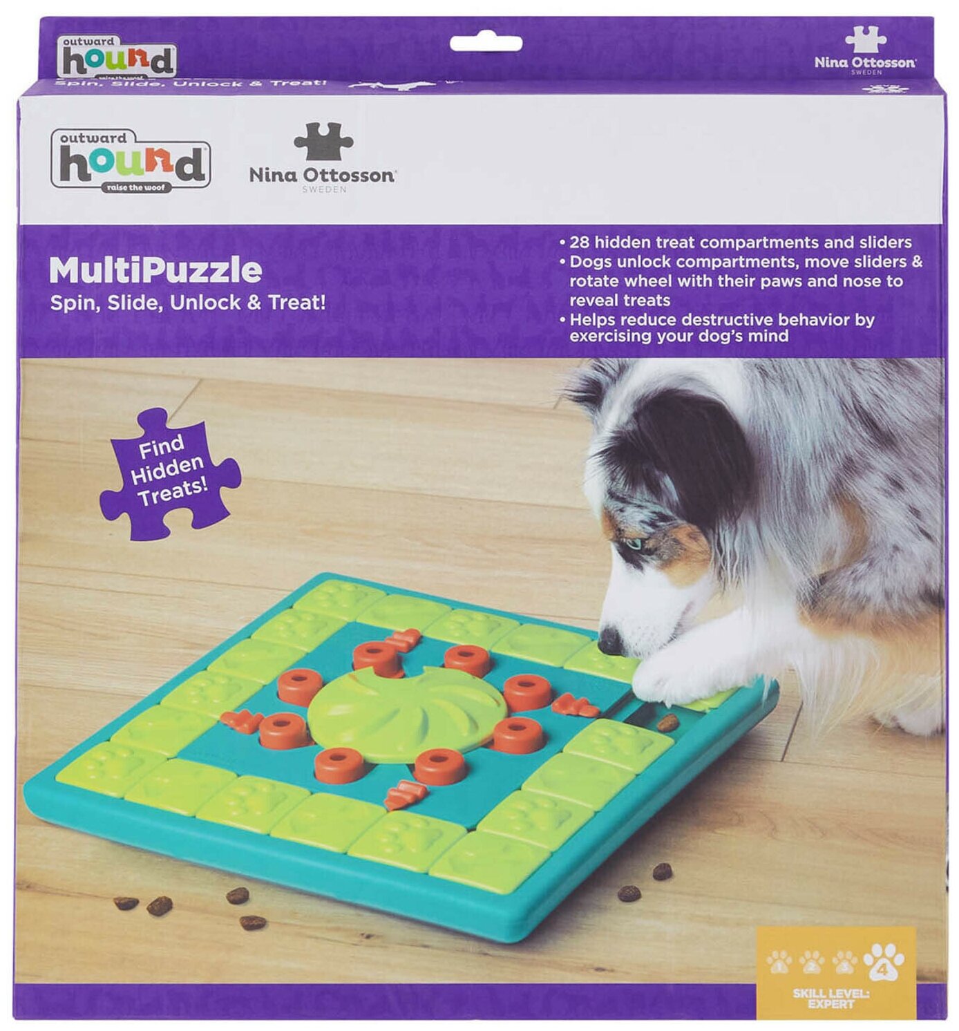 Nina Ottosson игра-головоломка для собак Multipuzzle, 4 (эксперт) уровень сложности - фотография № 1