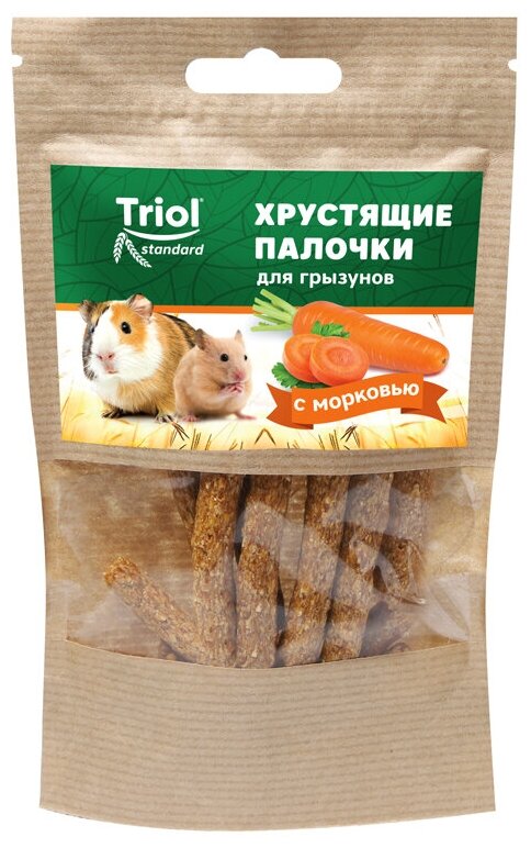 Лакомство Тriol Standard хрустящие палочки для грызунов с морковью, 30г